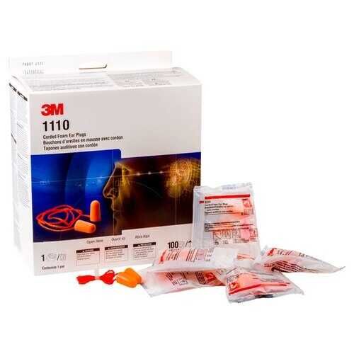 3M 1110 İpli Kulak Tıkacı 100 Çift - 3