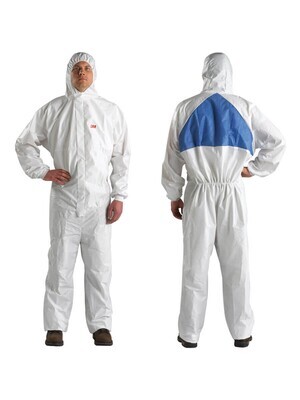 3M 4540 Mavi Sırt Üçgenli Beyaz Tulum - 3M