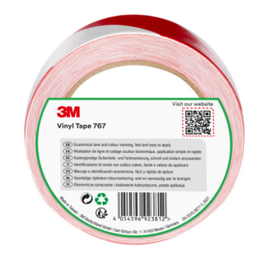 3M 767I Kırmızı-Beyaz Genel Amaçlı Uyarı ve İşaretleme Bandı 50 mm x 33mt - 3M Bant (1)