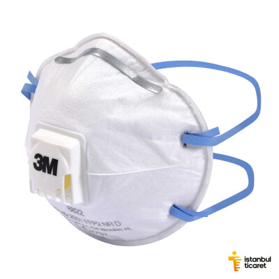 3M 8822 Ventilli Toz Maskesi FFP2 (10 Adet/Kutu) - (1)