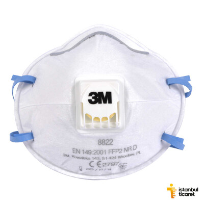 3M 8822 Ventilli Toz Maskesi FFP2 (10 Adet/Kutu) - 1