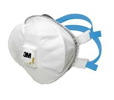 3M 8825+ Ventilli Toz, Sis, Duman Maskesi FFP2 (5 Adet-Kutu) - 1