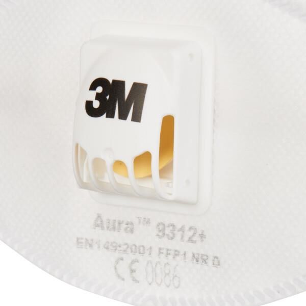 3M 9312+ Ventilli Toz Maskesi FFP1 Aura - 3
