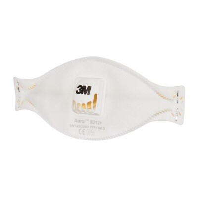 3M 9312+ Ventilli Toz Maskesi FFP1 Aura (10 Adet) - 3M