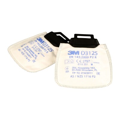 3M D3125 P2 Secure Click Toz Filtresi (1 Çift) - 1