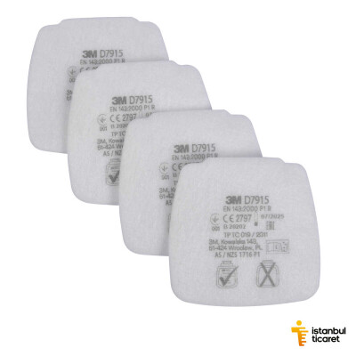 3M D7915 P1 Secure Click Toz Filtresi (1 Çift) - 1