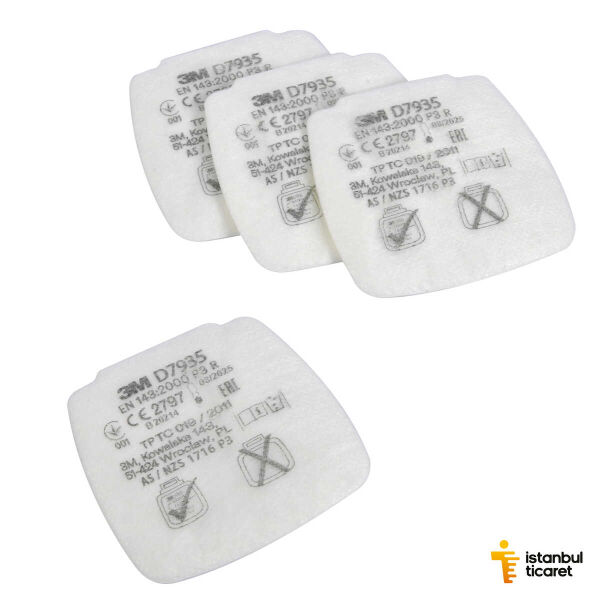 3M D7935 P3 Secure Click Toz Filtresi (1 Çift) - 2