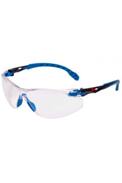 3M Solus S1101 SGAF-EU Mavi Siyah Kenar Şeffaf Gözlük - 2