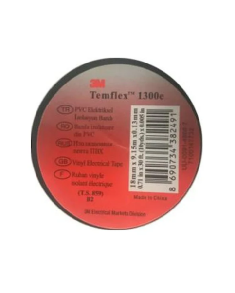 3M Temflex 1300E Elektrik İzole Bant 18 mm x 9,15 m - 1