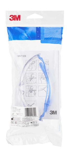 3M Tora 71511-00000M CCS PC (Kulak Tıkacı takılabilir) AS-AF Koruyucu İş Güvenliği Gözlüğü - 2