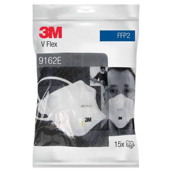 3M VFLEX 9162E Ventilli Toz Maskesi FFP2 (15 Adet/Kutu) - 2