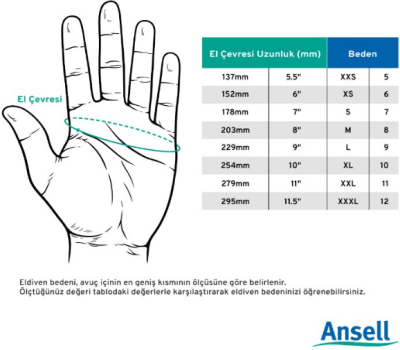 Ansell Alphatec 19-026 Sıcak Soğuk Dirençli Kimyasal İş Eldiveni - 4
