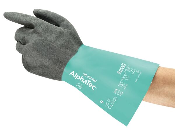 Ansell AlphaTec 58-535W Isı Kimyasal ve Sıvı Korumalı Antistatik İş Eldiveni - 2