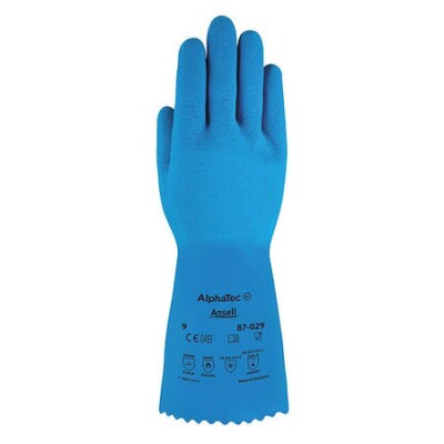 Ansell Alphatec 87-029 Kimyasal Dayanıklı, Doğal Kauçuk Lateks Eldiven - 1
