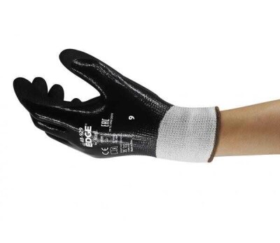 Ansell Edge 48-929 Nitril Kaplı Yağ Tutmayan ve Çok Amaçlı Koruma İş Eldiveni - 1