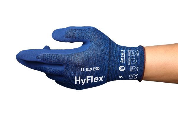 Ansell HyFlex 11-819 ESD Dokunmatik Ekran Konforlu İş Eldiveni - 3