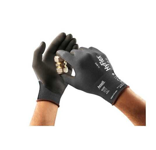 Ansell Hyflex 11-840 Köpük Nitril Genel Amaçlı İş Eldiveni (12 Çift/24 Adet) - 4