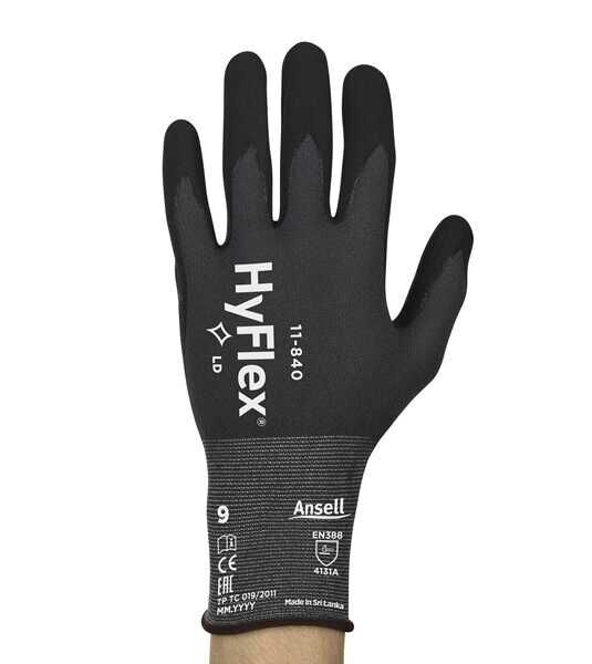 Ansell Hyflex 11-840 Köpük Nitril Genel Amaçlı İş Eldiveni (12 Çift/24 Adet) - 2