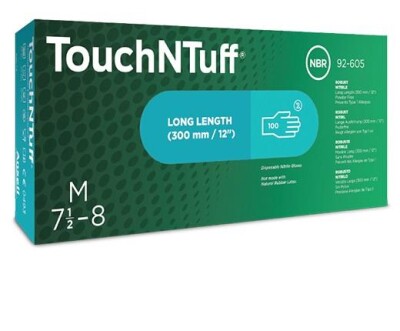 Ansell TouchNTuff 92-605 Kimyasal Sıçramalara Karşı Dirençli Nitril Eldiven (100 Adet/Kutu) - 2