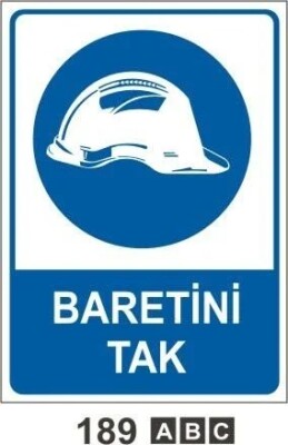 Baretini Tak Uyarı Levhası - Decota