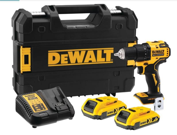 Dewalt DCD708D2T 18V 2 Ah Kompakt Kömürsüz Çift Akülü Çantalı Darbesiz Matkap - 2