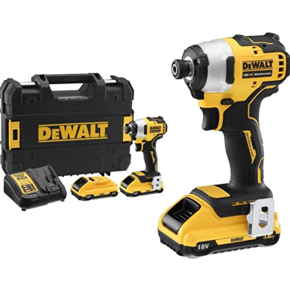 Dewalt DCF809L2T 18V 3.0 Ah Kompakt Kömürsüz Akülü Darbeli Matkap - 1