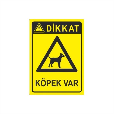 Dikkat Köpek Var Uyarı Levhası - 1