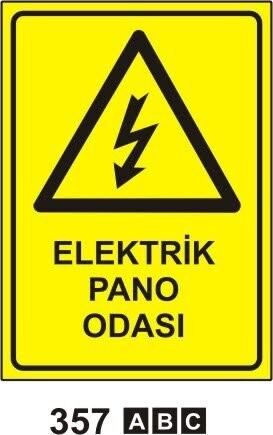 Elektrik Pano Odası Uyarı Levhası - 1