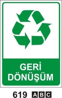 Geri Dönüşüm Uyarı Levhası - 1