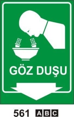 Göz Duşu Uyarı Levhası - Decota