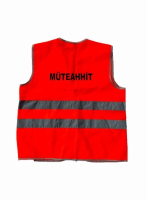 Müteahhit Baskılı Reflektif İkaz Yeleği - 1