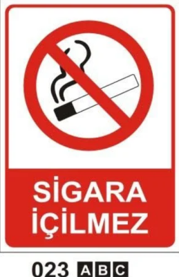 Sigara İçilmez Uyarı Levhası - 1