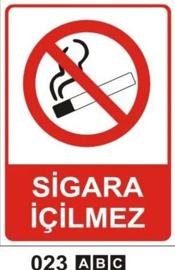 Sigara İçilmez Uyarı Levhası - 1
