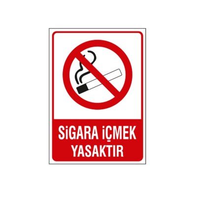 Sigara İçmek Yasaktır Uyarı Levhası - Decota