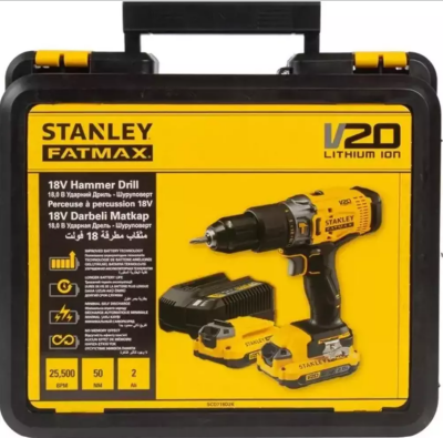 Stanley SCD718D2K 18V 2 Ah V20 Kömür Darbeli Matkap - 2