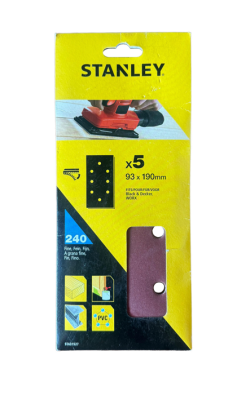 Stanley STA31527 240G 93 X190 mm Cırt Zımpara Kağıdı 1X5'li - 1