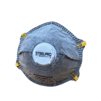 SteelPro 2870CV FFP2 NR Aktif Karbonlu Konik Maske (10 Adet-Kutu) - SteelPro (1)