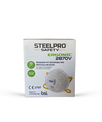 SteelPro 2870V FFP2 NR Konik Toz Maskesi (10 Adet-Kutu) - SteelPro